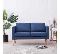 Divano a 2 Posti in Tessuto Blu