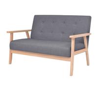 vidaXL Divano a 2 Posti in Tessuto Grigio Scuro