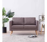 vidaXL Divano a 2 Posti in Tessuto Grigio Talpa