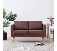 vidaXL Divano a 2 Posti Elegante Comodo Sofa Doppio per Casa per Ufficio Poltrona da Due Persone Arredo per Salotto Arredamento in Tessuto Marrone