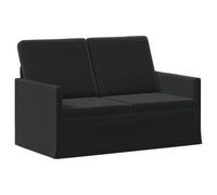 vidaXL Divano a 2 posti, in velluto, 130 x 81 x 82 cm, colore: Nero