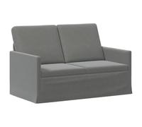 vidaXL Divano a 2 posti in velluto grigio scuro 130 x 81 x 82 cm
