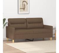 vidaXL Divano a 2 Posti Marrone 140 cm in Tessuto