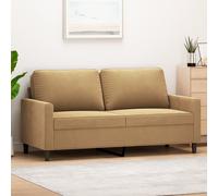 vidaXL Divano a 2 Posti Marrone 140 cm in Velluto
