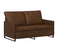 vidaXL Divano a 2 posti, marrone, 150 x 81 x 82 cm, tessuto scamosciato sintetico