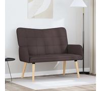 vidaXL Divano a 2 Posti Marrone Scuro 115 x 61 x 87 cm Tessuto