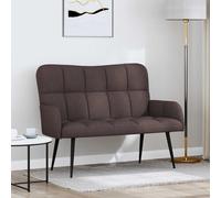 vidaXL Divano a 2 Posti Marrone Scuro 115 x 61 x 87 cm Tessuto