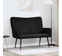 vidaXL Sofa a Due Posti Nero 115 x 61 x 87 cm Velluto, Divano a due posti in velluto, resistente e ergonomico, comodo per spazi piccoli, perfetto per il salotto