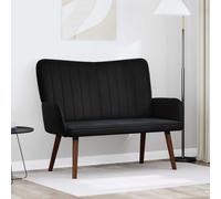 vidaXL Sofa a Due Posti Nero 115 x 61 x 87 cm Velluto, Divano a due posti in velluto, resistente e ergonomico, comodo per spazi piccoli, perfetto per il salotto