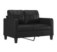 vidaXL Divano a 2 Posti Nero 120 cm in Similpelle