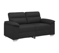 vidaXL Divano a 2 Posti Nero 120 cm in Similpelle