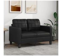 vidaXL Divano a 2 Posti Nero 120 cm in Similpelle