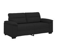 vidaXL Divano a 2 Posti Nero 120 cm in Tessuto