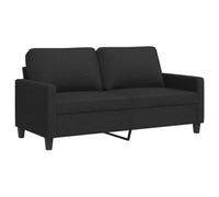 vidaXL Divano a 2 Posti in Tessuto Nero 120 cm
