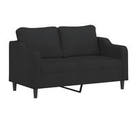 vidaXL Divano a 2 Posti Nero 120 cm in Tessuto