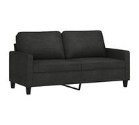 vidaXL Divano a 2 Posti Nero 120 cm in Tessuto