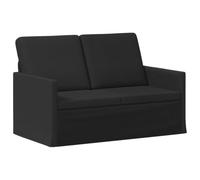 vidaXL Divano a 2 posti, nero, 130 x 81 x 82 cm, tessuto