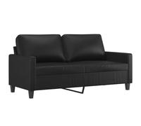 vidaXL Divano a 2 Posti Nero 140 cm in Similpelle