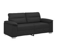 vidaXL Divano a 2 Posti Nero 140 cm in Similpelle