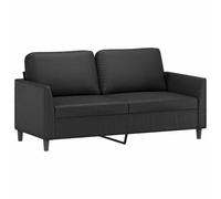AX Divano 2posti Similpelle Cuscini Nero Schienale Soggiorno 160x77x80cm 359333
