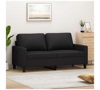 vidaXL Divano a 2 Posti Nero 140 cm in Similpelle