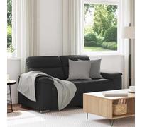 vidaXL Divano a 2 Posti Nero 120 cm in Similpelle