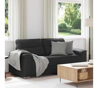 vidaXL Divano a 2 Posti Nero 140 cm in Similpelle