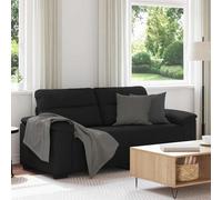 vidaXL Divano a 2 Posti Nero 180x81x84 cm in Tessuto