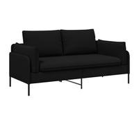 vidaXL Divano a 2 posti, nero, 188 x 81 x 89 cm, tessuto