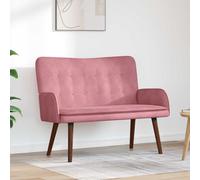 vidaXL Divano a 2 Posti Rosa 115 x 61 x 87 cm Velluto