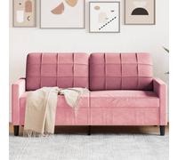 vidaXL Divano a 2 Posti Rosa 140 cm in Velluto, Divano, Divano Imbottito, Divano a Due posti, divani, Divano da Salotto, Divano in Velluto