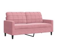 vidaXL Divano a 2 Posti Rosa 140 cm in Velluto, Divano, Divano Imbottito, Divano a Due posti, divani, Divano da Salotto, Divano in Velluto