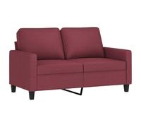 vidaXL Divano a 2 Posti Rosso Vino 120 cm in Tessuto