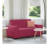 vidaXL Divano a 2 Posti Rosso Vino 120 cm in Velluto