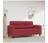 VIDAXL - Divano A 2 Posti Rosso Vino 140 Cm In Similpelle