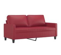 vidaXL Divano a 2 Posti Rosso Vino 140 cm in Similpelle, divano, divano a due posti in similpelle, divano a due posti, divano imbottito