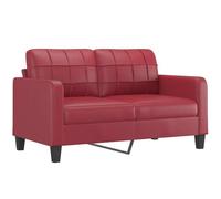 vidaXL Divano a 2 Posti Rosso Vino 140 cm in Similpelle, Divano, Divano Imbottito, Divano a Due posti, divani, Divano da Salotto, Divano in Similpelle