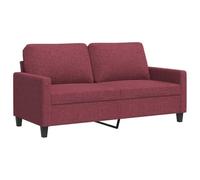 vidaXL Divano a 2 Posti Rosso Vino 140 cm in Tessuto