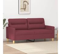 vidaXL Divano a 2 Posti Rosso Vino 140 cm in Tessuto