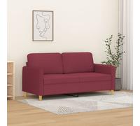 vidaXL Divano a 2 Posti Rosso Vino 140 cm in Tessuto