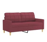 vidaXL Divano a 2 Posti Rosso Vino 140 cm in Tessuto