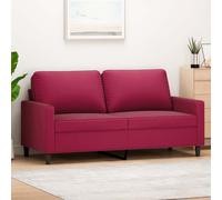 vidaXL Divano a 2 Posti Rosso Vino 140 cm in Velluto
