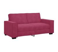 vidaXL Divano a 2 Posti Rosso Vino 140 cm in Velluto, Divano, Divano a 2 posti, Divano in Velluto, Divano, Divano a Due posti