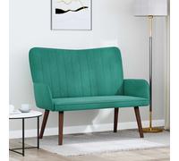 vidaXL Sofa a Due Posti Turchese 115 x 61 x 87 cm Velluto, Divano a due posti in velluto, resistente e ergonomico, comodo per spazi piccoli, perfetto per il salotto