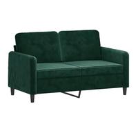 vidaXL Divano a 2 Posti Verde Scuro 120 cm in Velluto