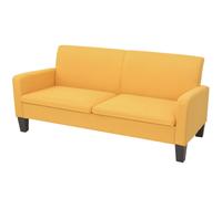 vidaXL Divano a 3 Posti 180x65x76 cm Giallo