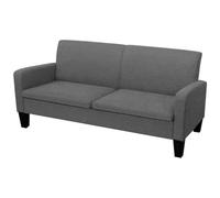 VIDAXL - Divano a 3 Posti 180x65x76 cm Grigio Scuro