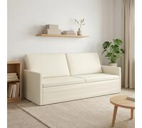 vidaXL Divano a 3 posti Crema 190 x 81 x 82 cm Tessuto in Cords