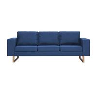 vidaXL Divano a 3 Posti Elegante Comodo Sofa Triplo per Casa per Ufficio Poltrona da Tre Persone Arredo per Salotto Arredamento in Tessuto Blu