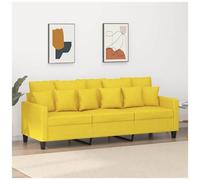 vidaXL Divano a 3 Posti Giallo Chiaro 180 cm in Tessuto